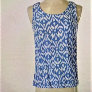 Kenar‎ blue sleeveless tank blouse M